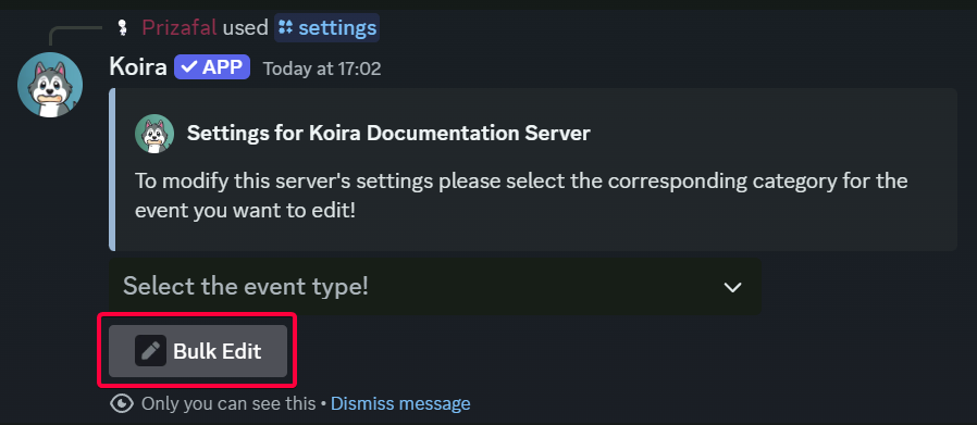 Bulk Edit of server Settings